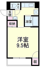 Avenue山下 1Kの間取図画像