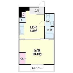 中央煉瓦館 1LDKの間取図画像