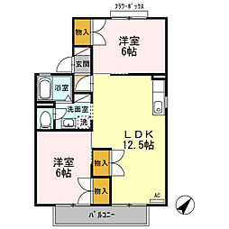 アプトSB 2LDKの間取図画像