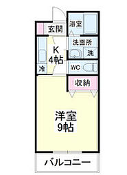 プロキオン 1Kの間取図画像