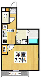 ハーベスト 1Kの間取図画像