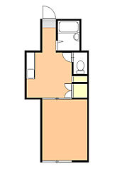 ゴールドハイツ 1階1DKの間取り
