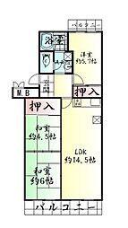コープ野村第二南石切 3LDKの間取図画像