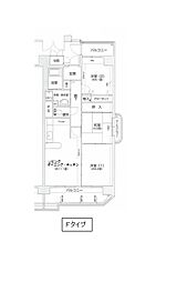 コーシャハイツ高見38 3LDKの間取図画像