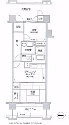 コーシャハイツ森之宮 2DKの間取図画像