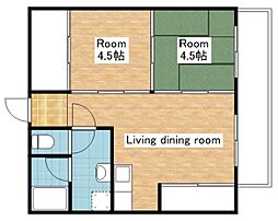 JR北陸本線 長浜駅 徒歩9分の賃貸マンション 5階1LDKの間取り