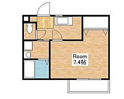 JR北陸本線 長浜駅 徒歩17分の賃貸アパート 2階1Kの間取り