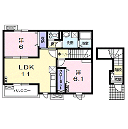 セレッソ　2013 2階2LDKの間取り