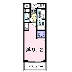 ファウンダーオブティー ワンルームの間取図画像