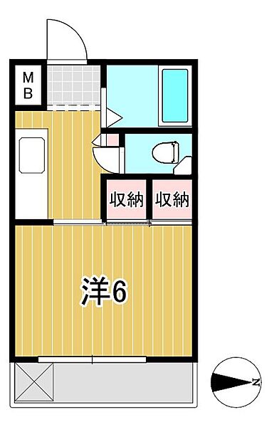 久下谷ハイツ 201｜茨城県日立市鮎川町２丁目(賃貸マンション1K・2階・21.06㎡)の写真 その2