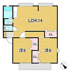 間取図画像 2LDK