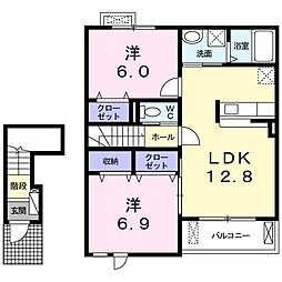 グランツ.S 2LDKの間取図画像