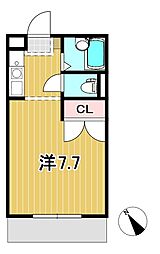 Y・Kハウス 1Kの間取図画像