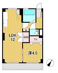 征矢マンション 1LDKの間取図画像