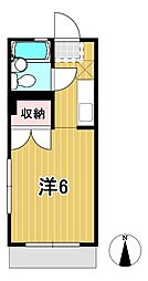 セヤマハイツ 1Kの間取図画像