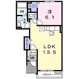 セイバリーヒル 1LDKの間取図画像