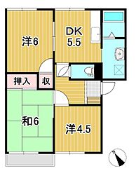 タウニィK 3DKの間取図画像