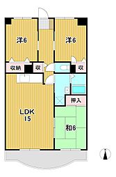 コーポあけぼの台 3LDKの間取図画像