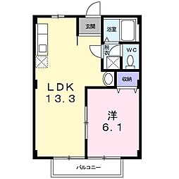 アクティブオノマ 1LDKの間取図画像