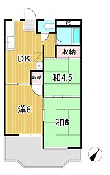 エム・エスビル 3DKの間取図画像