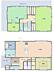 間取り：間取り図・2階寝室を間仕切り部屋にすることで2部屋に改築できます