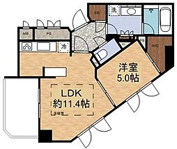 東京メトロ丸ノ内線 西新宿駅 徒歩6分の賃貸マンション 11階1LDKの間取り