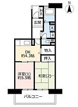 URアルビス鶴瀬 0002-0805 ｜ 埼玉県富士見市鶴瀬西2丁目（賃貸マンション2DK・8階・47.10㎡） その1