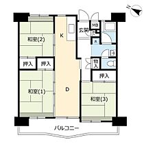 UR所沢パークタウン並木通り 0006-0401 ｜ 埼玉県所沢市並木8丁目（賃貸マンション3DK・4階・39.42㎡） その2