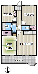 針ケ谷繩文台マンション 3LDKの間取図画像