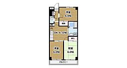 テラスヴュー高野台 3DKの間取図画像