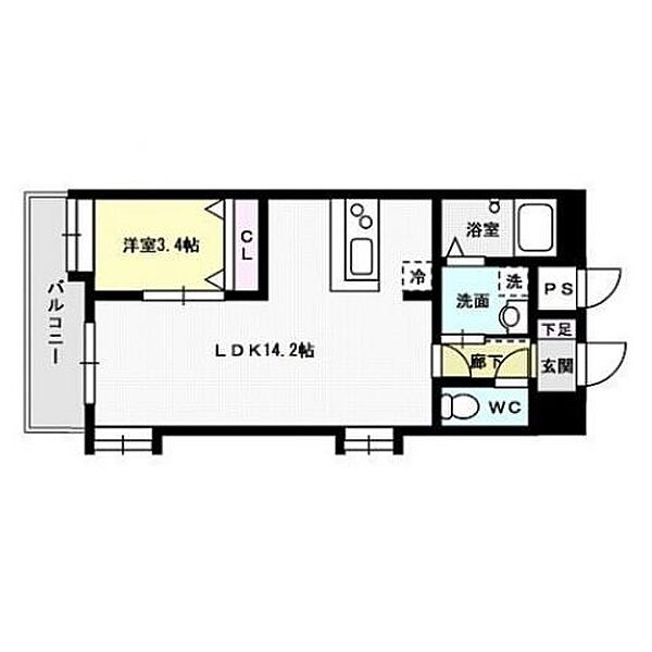 福岡県福岡市早良区城西１丁目(賃貸マンション1LDK・3階・40.05㎡)の写真 その2