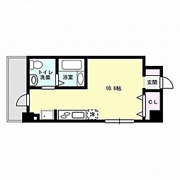 BBコート姪浜 ワンルームの間取図画像