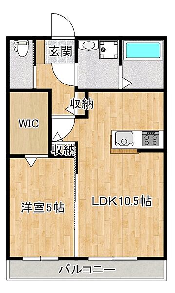 filo 202｜福岡県朝倉郡筑前町原地蔵(賃貸アパート1LDK・1階・40.04㎡)の写真 その2