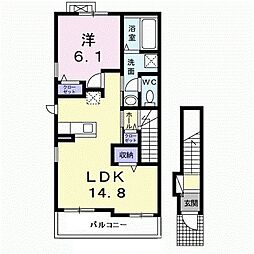 間取図画像 1LDK