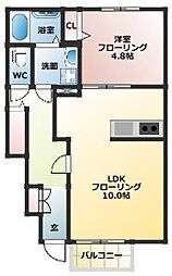 Prevoyance甘木駅前 1LDKの間取図画像
