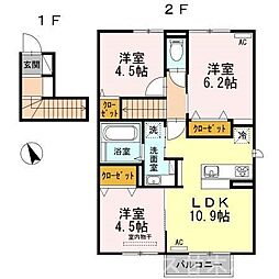 エスポアール持丸 3LDKの間取図画像
