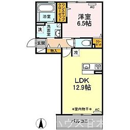 ダンケプロスト 1LDKの間取図画像