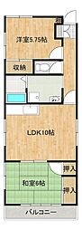 メゾン・ド・ヤノ 2LDKの間取図画像