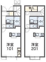 レオネクスト西浦 1階1Kの間取り