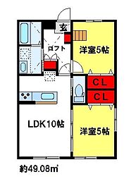 間取図画像 2LDK