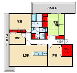 フォレストハウス 5階4LDKの間取り