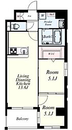 エクストラパレス 2LDKの間取図画像