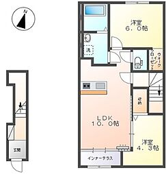田代新町新築 2LDKの間取図画像