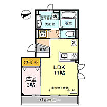 グランタス　A棟 A201 ｜ 石川県野々市市粟田６丁目（賃貸アパート1LDK・2階・39.05㎡） その2