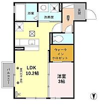 グラン　マーチ　A 102 ｜ 石川県野々市市下林１丁目（賃貸アパート1LDK・1階・34.76㎡） その2