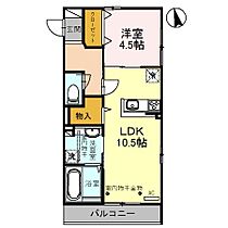 ゼフィール　A 207 ｜ 石川県野々市市扇が丘（賃貸アパート1LDK・2階・41.78㎡） その2