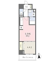 villa al mare明石駅前 1LDKの間取図画像