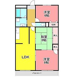 ハイツゴールド 3LDKの間取図画像