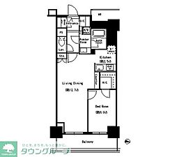 キャナルスクウェア豊洲 6階1LDKの間取り