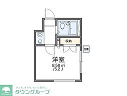 レオパレスＴＡＮＡＫＡ 1階1Kの間取り